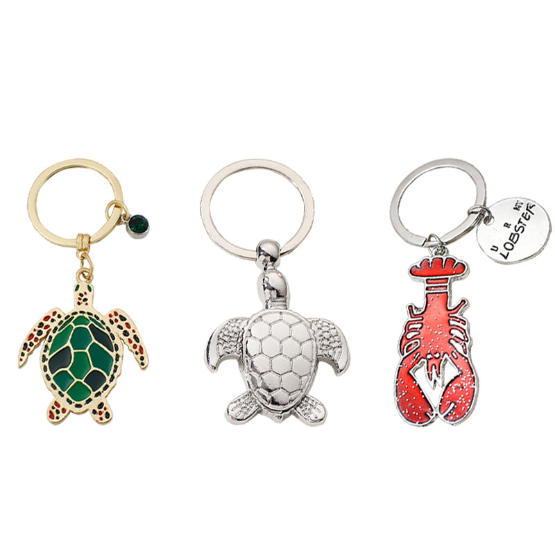 Wholesale 50PCS Creative and Exquisite Turtle Metal Keychain